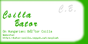 csilla bator business card